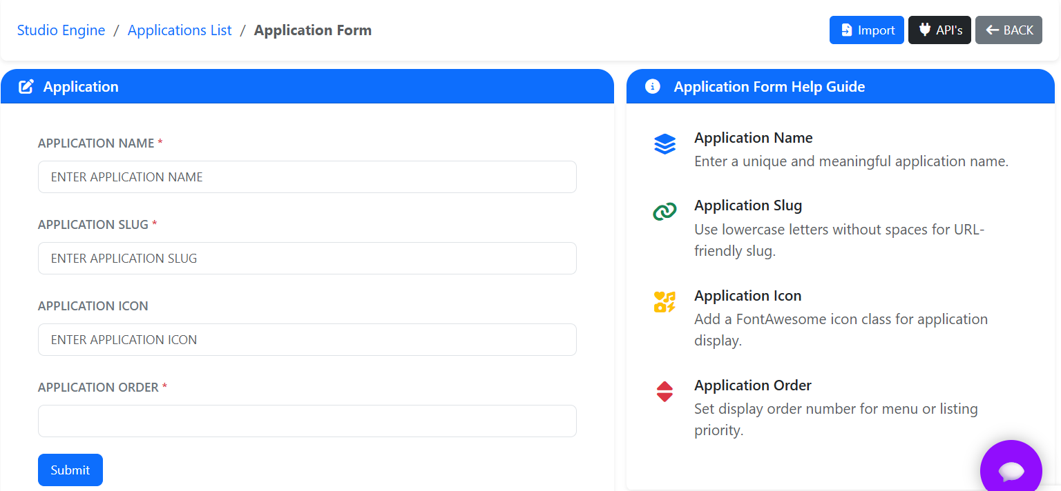 Application Form